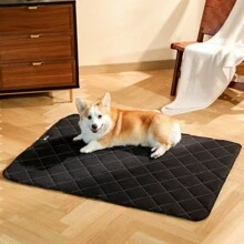 1pc Pet Floor Mat Dog Sleeping Carpet Square Waterproof Oxford Cloth Material Scratch And Bite Resistant Blanket Dog Mat Cat Mat Suitable For Floor Cushion Sofa Car Outing Mat Washable Machine Washable Easy To Clean - Black - View 6
