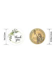 500pcs Round Flower-Shaped Thank You Stickers,Christmas