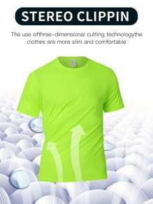 Boyfriend Style Men's Quick-Drying Sport T-Shirt Short Sleeve Running Gym Basketball Badminton Top For Summer