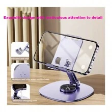 1 cái Giá đỡ điện thoại/PAD kim loại đa chức năng - Màu tím - Xem 5