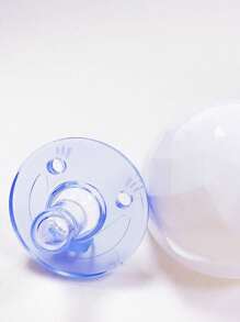 Chupete azul calmante para bebé, chupete inductor del sueño para recién nacido, chupete de silicona con cabeza redonda en forma de pulgar - Azul - Ver 3