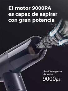 Mini Aspiradora De Mano Pórtatil, Multifuncional, Resistente, Duradera, Carga Inalámbrica De Puerto USB - Mini Aspiradora Portátil para Limpieza de Auto y Hogar, Alta Succión y Resistencia - Negro - Ver 5