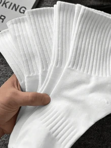 5 双男士春夏新款情侣休闲圆领网球袜 - 白色 - 查看 3