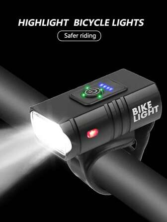Super Bright Usb Rechargeable Bike Light, Powerful Bicycle Headlight With 6 Light Modes