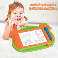 1入迷你磁性兒童畫板玩具，家庭塗鴉寫生本，可愛造型寫字板，3-6歲男女兒童教育玩具（隨機顏色） - 彩色 - 查看 5