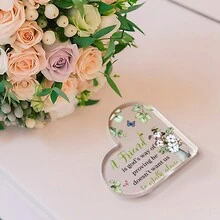 1入組-親友禮品,透明心形壓克力牌,生日禮物給朋友,聖誕禮物給朋友,感謝禮物給朋友,特別友誼禮物給朋友,最好的溫馨禮物給朋友,新年快樂禮物給朋友,最好的禮物給朋友,創意美學家居辦公室裝飾禮物,桌面裝飾物,紀念禮物,理想精美禮物,工藝裝飾品,送禮自用兩相宜,入戶送禮,立體壓克力紀念禮物,感激禮物,優雅桌面裝飾標誌/牌匾 - 無色 - 查看 7