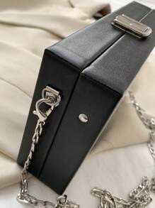 Unique Design Vintage Style Personalized Radio & Cassette Tape Chain Shoulder Bag - Black - View 6