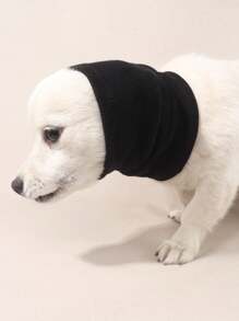 1pc Polyester Pet Headband With Elastic Ear Protection - Black - View 4