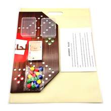 Jackaroo Game, 4 Players, Arabic /English Game,Strategy Game, The Material Of The Chessboard Is Plastic, Lighweight Portable, Foldable Board Game, Chessboard Size:38*38 Cm / 15*15 Inch, Bead Color Random - Brown - View 6