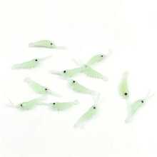 20pcs/50pcs/100pcs Fishing Soft Lures, Artificial Glow Shrimp Worms Baits, Ice Fishing Tackle For Bass Walleye Trout Crappie Night Fishing