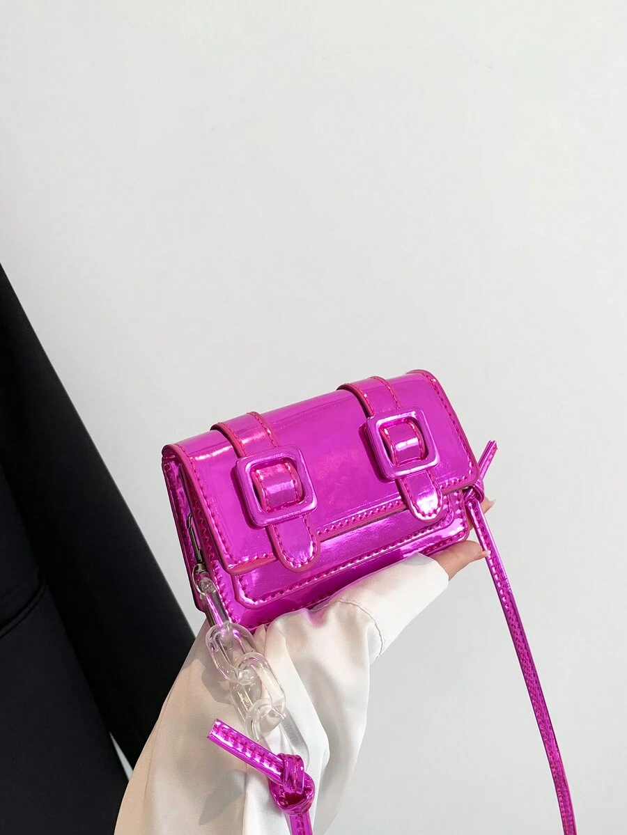 Solid Color Fashionable Mini Crossbody Bag, Versatile