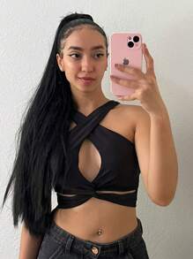 Women Tops - 黑色 - 查看 2