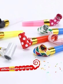 100pcs Random Color Blow Dragon Whistles For Birthday Party, Weddings & Cheerleading, As Gift, Party Favors Back To School Valentine Day