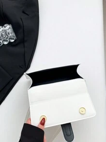 新款女士休闲小方形单肩斜挎包 - 白色 - 查看 8