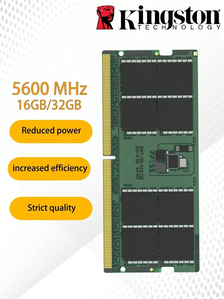 Kingston ValueRAM DDR5 16GB/32GB 5600MHz CL46 262-Pin SODIMM