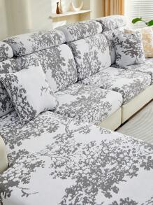 1個雙色提花咖啡因沙發套,簡約風格彈性沙發套,適用於坐墊和靠背,全年寵物保護 - 灰色 - 查看 4