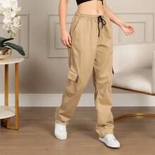 Women Pants - Beige - View 1