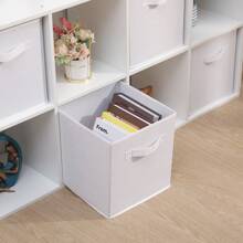 Foldable Storage Boxes Set Of 2,Non-Woven Fabric Storage Box Set,Storage Drawers For Cube Storage Unit,26.5x26.5x28 Cm - White - View 5