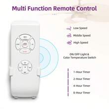 52 Inch Tropical Ceiling Fans With Lights And Remote Modern Fan Light With 5 Palm Leaf Blades Memory Function For Outdoor/Indoor For Halloween Christmas Gift - Gold - View 9