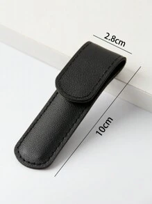 1pc Glass Nail File Set In Leather Sheath,Fingernail File & Small Travel Nail File - Professional Manicure & Pedicure Kit For Natural Nails(Black) - Black - View 4