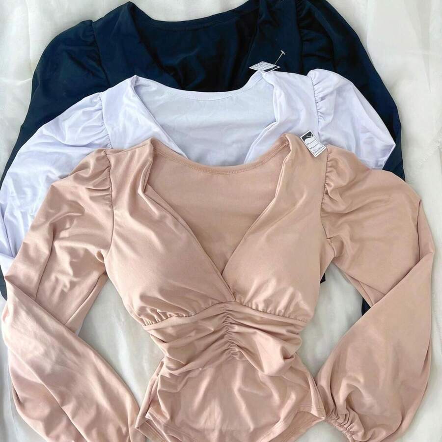 Women Bodysuits - 黑色 - 查看 1