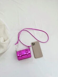 Solid Color Fashionable Mini Crossbody Bag, Versatile