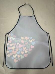 1pc Colorful Heart Shaped Minimalist Kitchen Apron, Unisex,Kitchen,Bathroom,Home,Household Suppliers - Multicolor - View 5