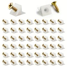 30~50pcs Mending Wedges, Restore Sagging Drawer, Bottoms & Furniture Chest With 90 Degree Plastic Angle Code Bracket, Fastener & Screws