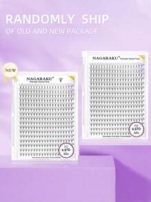 1pc NAGARAKU Sharp Narrow Stem Premade Fans Eyelash Extension  6D 9-14mm 16rows 320 Volume Pointy Base Russian Fans Ready Russian Volume For Women Lash Clusters,Eye Lash Clusters,Individual Eyelashes,Lashes,Fake Lashes - Black - View 5