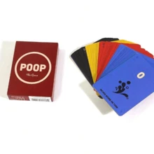 1pc POOP Card: The Ultimate Family And Party Card Game - Exciting, Fun-Filled, And Hilarious Game For Friends - Perfect For Game Night, Parties, And Gift Giving - Red - View 1