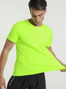 Boyfriend Style Men's Quick-Drying Sport T-Shirt Short Sleeve Running Gym Basketball Badminton Top For Summer