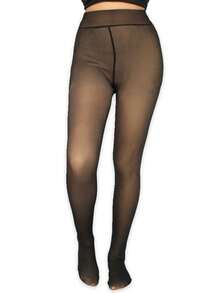 Medias aesthetic de efecto piel en diferentes tonalidades - Negro - Ver 2