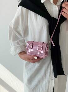 Fashionable And Versatile Mini Crossbody Bag - Pink - View 2