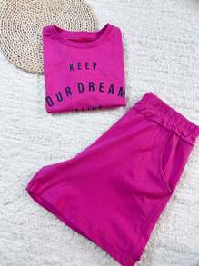 Women Two-Piece Outfits - Màu Hồng Tươi - Xem 4