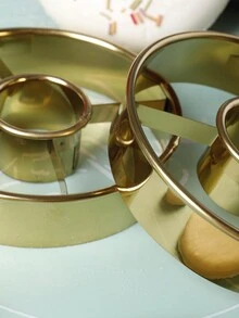 1只不銹鋼甜甜圈模具,圓形曲奇切割機,適用於烘焙 - 金色 - 查看 5