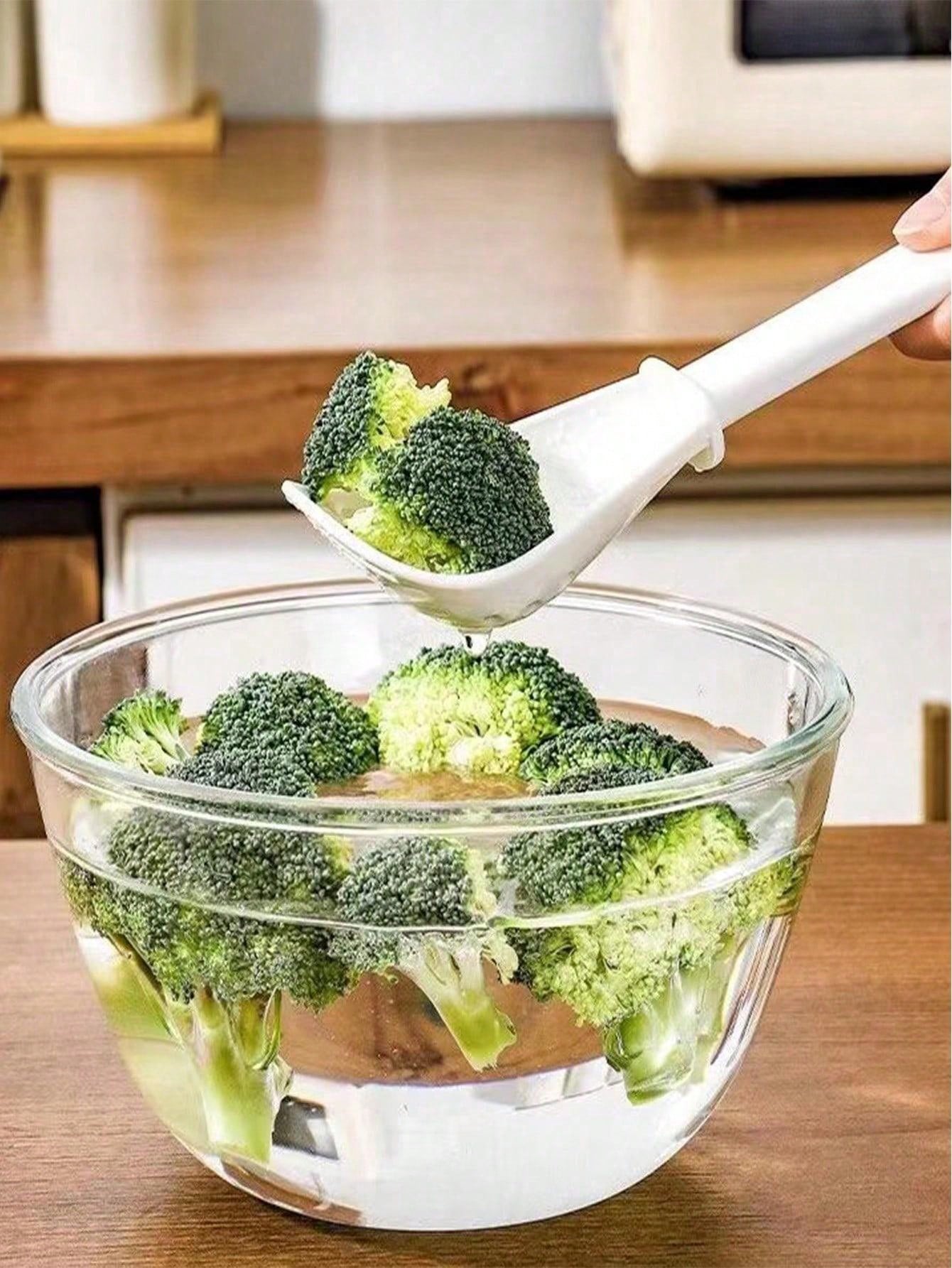 1pc White Kitchen Ladle With Multiple Functions And High Temperature