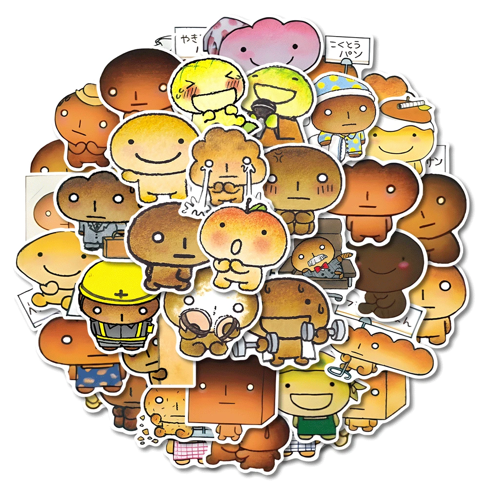 1 Pack Toast Cartoon Series Graffiti Cross-Border Cartoon View Stickers DIY Following Suitcase Stickers Waterproof - Multicolor - View 1