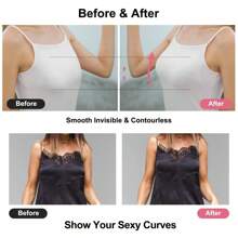 1 Pair Adhesive Bra Invisible Sticky Strapless Push Up Backless Reusable Silicone Covering Nipple Bras - Apricot - View 8