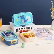 1pc Cartoon Children's Lunch Box, Student Sealed Bento Box, Microwaveable, Snack Container - Unicorn - View 4