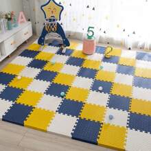 6入組防滑厚eva泡沫拼裝地墊,適用於健身房、武館、家庭、戶外瑜珈、普拉提、運動訓練,多色選擇 - 彩色 - 查看 3