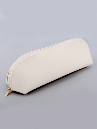 1 件，纯色皮革铅笔盒日本清新校园风格铅笔盒返校，返校，学校用品，铅笔袋，书包