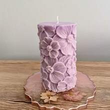 1 khuôn nhựa hình trụ 3D hình hoa cúc, khuôn silicon hình con bướm dùng để làm nến/xà phòng/sáp thơm, đồ thủ công mỹ nghệ dùng để trang trí nhà cửa và đồ thủ công mỹ nghệ bằng đất sét tự làm - trắng - Xem 5