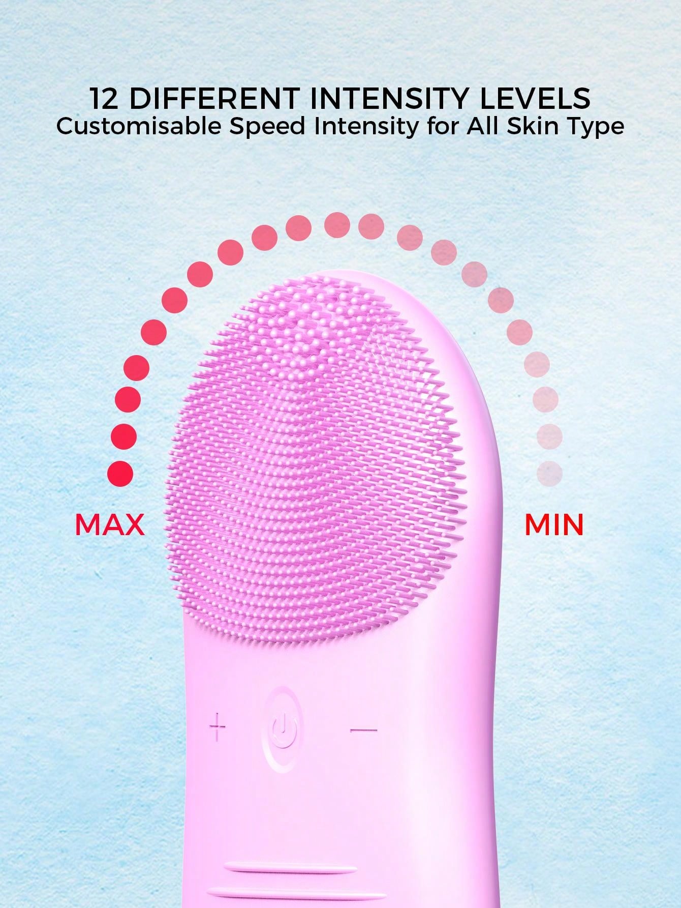 ShineSense Electric Face Scrubber Exfoliator Facial Cleansing Brush With IPX7 Waterproof