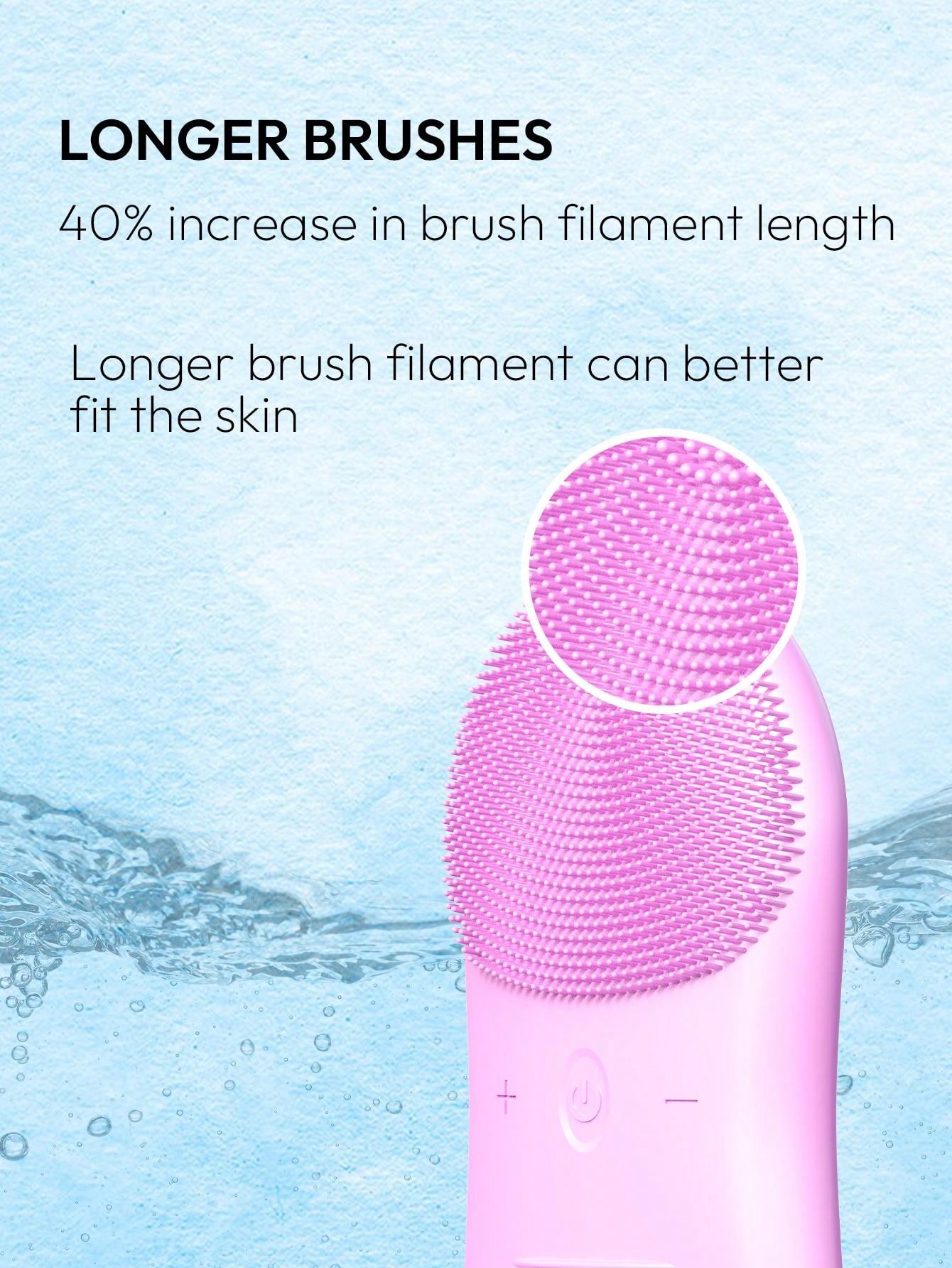 ShineSense Electric Face Scrubber Exfoliator Facial Cleansing Brush With IPX7 Waterproof