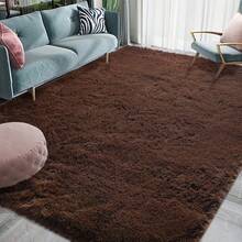 Available In A Variety Of Sizes And Colors Luxury Fluffy Area Rug Modern Shag Rugs For Bedroom Living Room, Super Soft And Comfy Carpet - Màu nâu Sô-cô-la - Xem 1