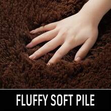 Available In A Variety Of Sizes And Colors Luxury Fluffy Area Rug Modern Shag Rugs For Bedroom Living Room, Super Soft And Comfy Carpet - Màu nâu Sô-cô-la - Xem 2