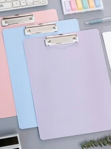 1pc A4/A5/A6 Size Writing Board Hardboard For Writing & Drawing, Office Supplies, Restaurant Menu Clip, Stationery & Bill Folder. Color Will Be Sent In Random - Random Color - View 3