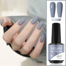 XEIJAYI 1入組15ML指甲凝膠，指甲用品半永久性指甲藝術護理 Soak Off LED UV凝膠指甲油頂層護理UV凝膠指甲油 - 灰色 - 查看 1