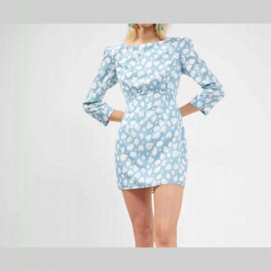 French Connection Aimee Courtney 勿忘我船领连衣裙