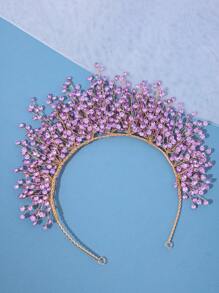 1 Máy Tính Handmade Sang Trọng Đầu Vương Miện Trang Trí Với Màu Kim Cương Giả Cho Đám Cưới Cô Dâu, Tiệc Sinh Nhật Công Chúa Hoàng Gia Tiaras - A - Xem 19